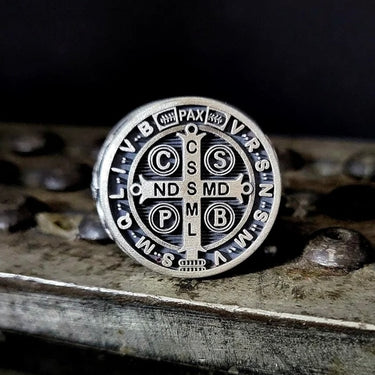 Anillo San Benito de Plata 950 Oval